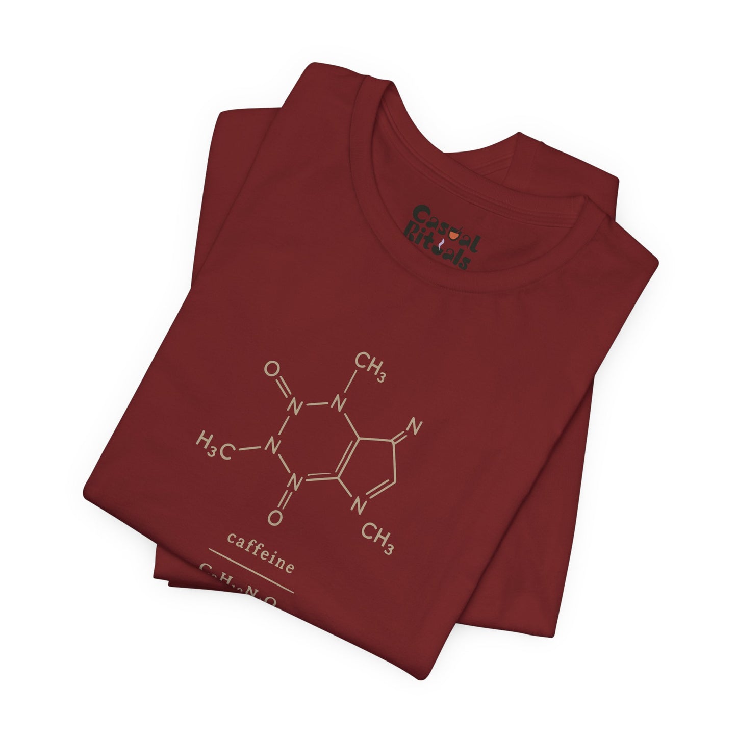 Caffeine Molecule T‑Shirt — “It’s OK to Have a Third Coffee” Graphic Tee