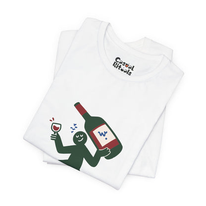 Last Round Energy Wine Graphic Tee — Funny Party T-Shirt