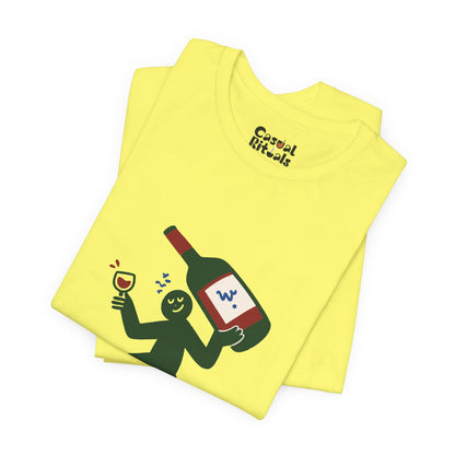 Last Round Energy Wine Graphic Tee — Funny Party T-Shirt