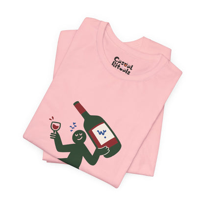Last Round Energy Wine Graphic Tee — Funny Party T-Shirt