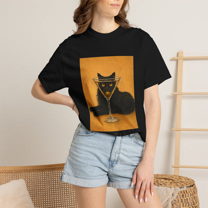 Catini Black Cat Martini T‑Shirt