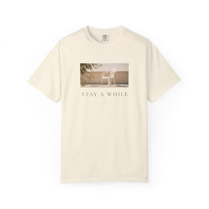 Minimal Plastic Chair Graphic Tee – Minimal Neutral Unisex Comfort Colors T-Shirt