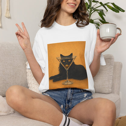 Catini Black Cat Martini T‑Shirt