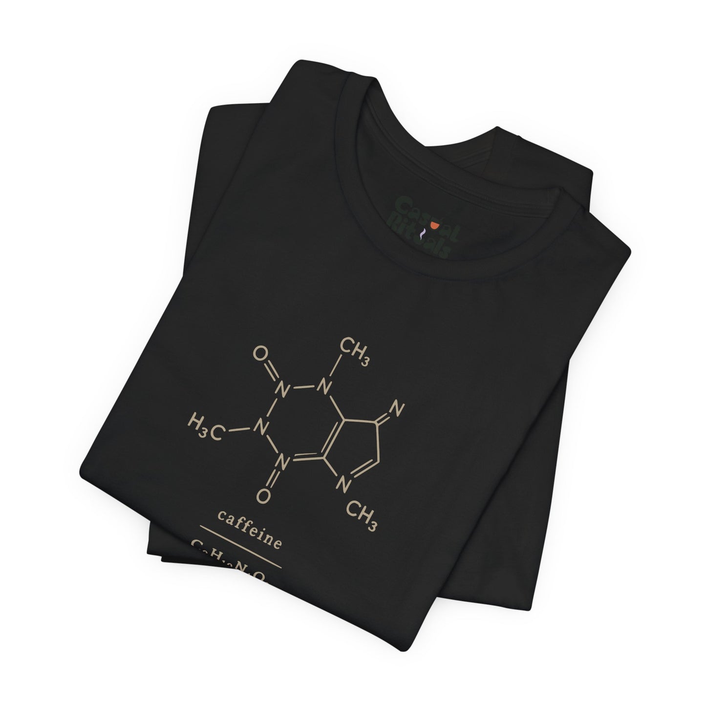 Caffeine Molecule T‑Shirt — “It’s OK to Have a Third Coffee” Graphic Tee