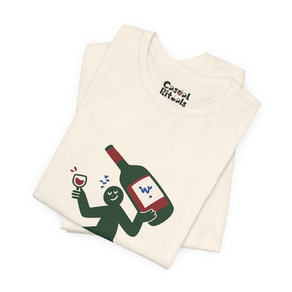 Last Round Energy Wine Graphic Tee — Funny Party T-Shirt