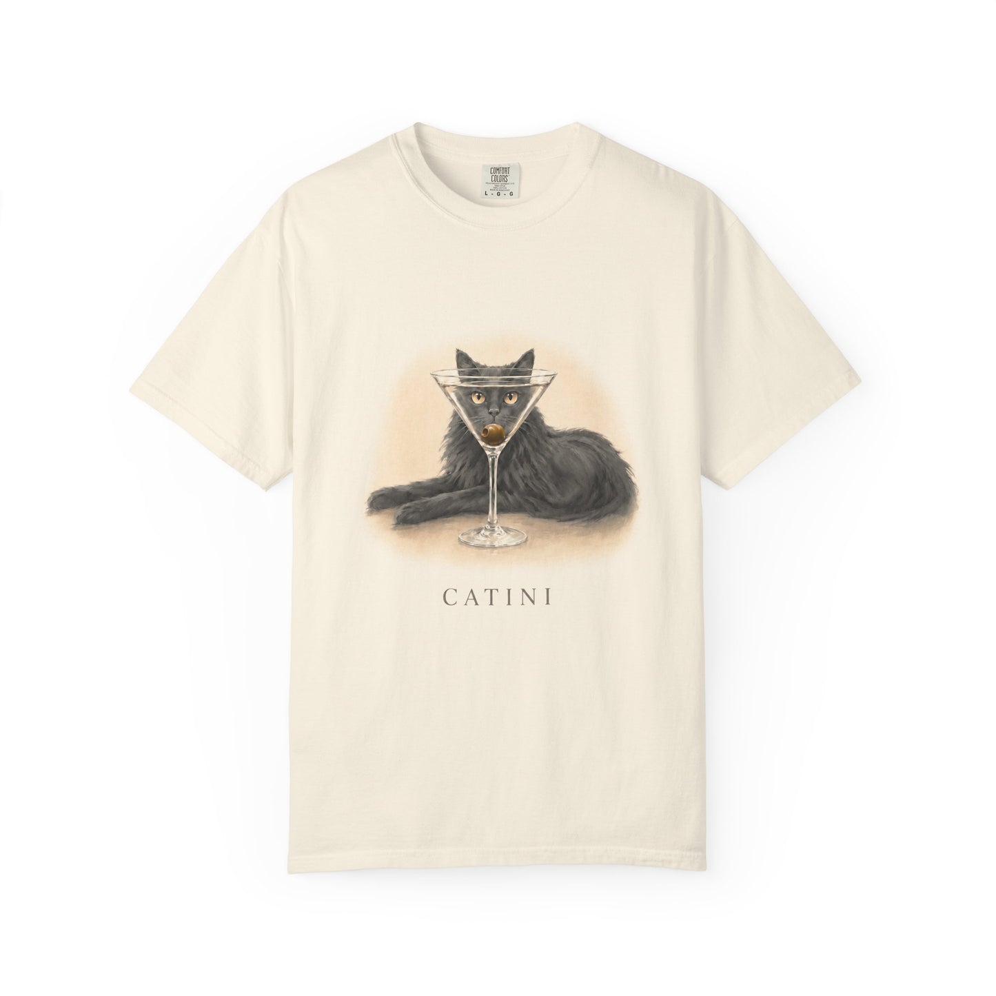 Catini Martini T Shirt — Cat with Martini Graphic Tee