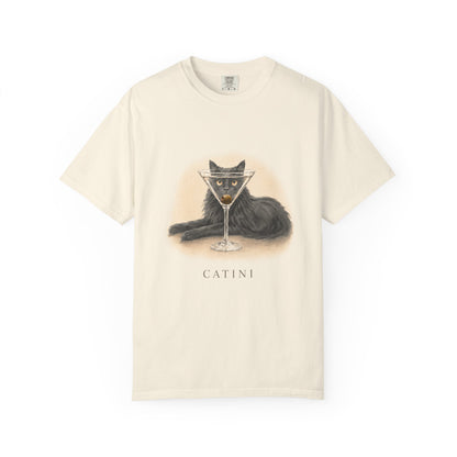 Catini Martini T Shirt — Cat with Martini Graphic Tee