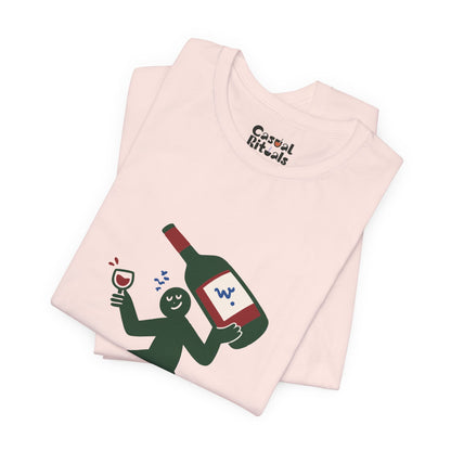 Last Round Energy Wine Graphic Tee — Funny Party T-Shirt