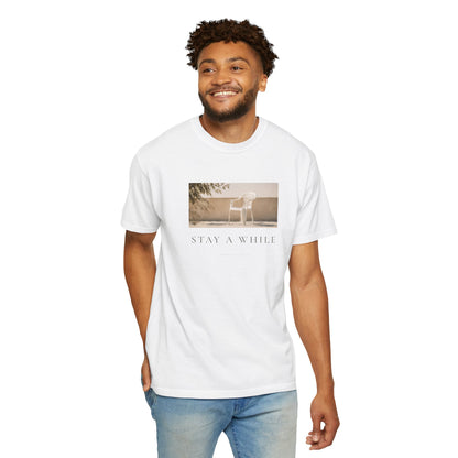 Minimal Plastic Chair Graphic Tee – Minimal Neutral Unisex Comfort Colors T-Shirt