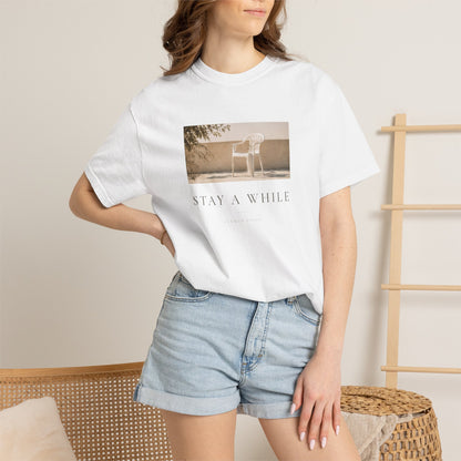 Minimal Plastic Chair Graphic Tee – Minimal Neutral Unisex Comfort Colors T-Shirt