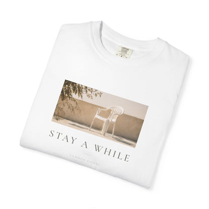 Minimal Plastic Chair Graphic Tee – Minimal Neutral Unisex Comfort Colors T-Shirt