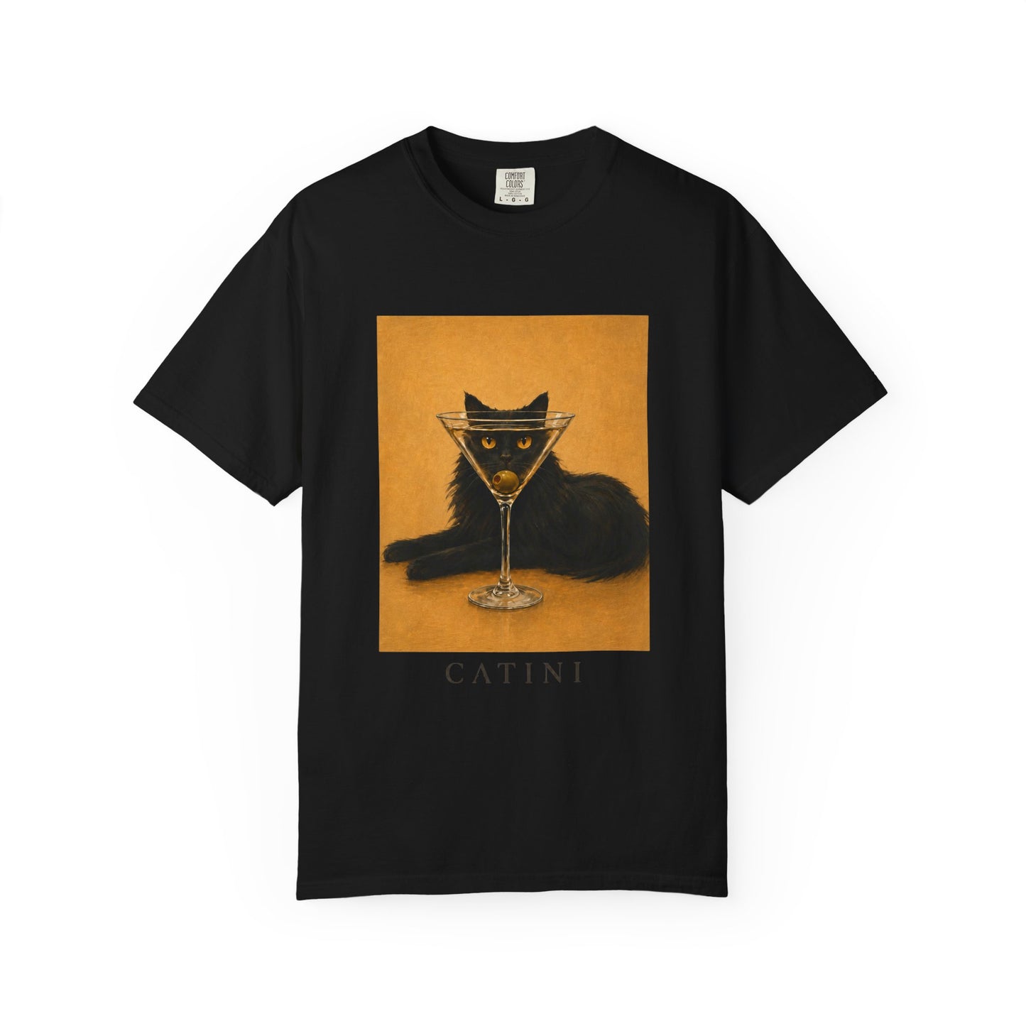 Catini Black Cat Martini T‑Shirt