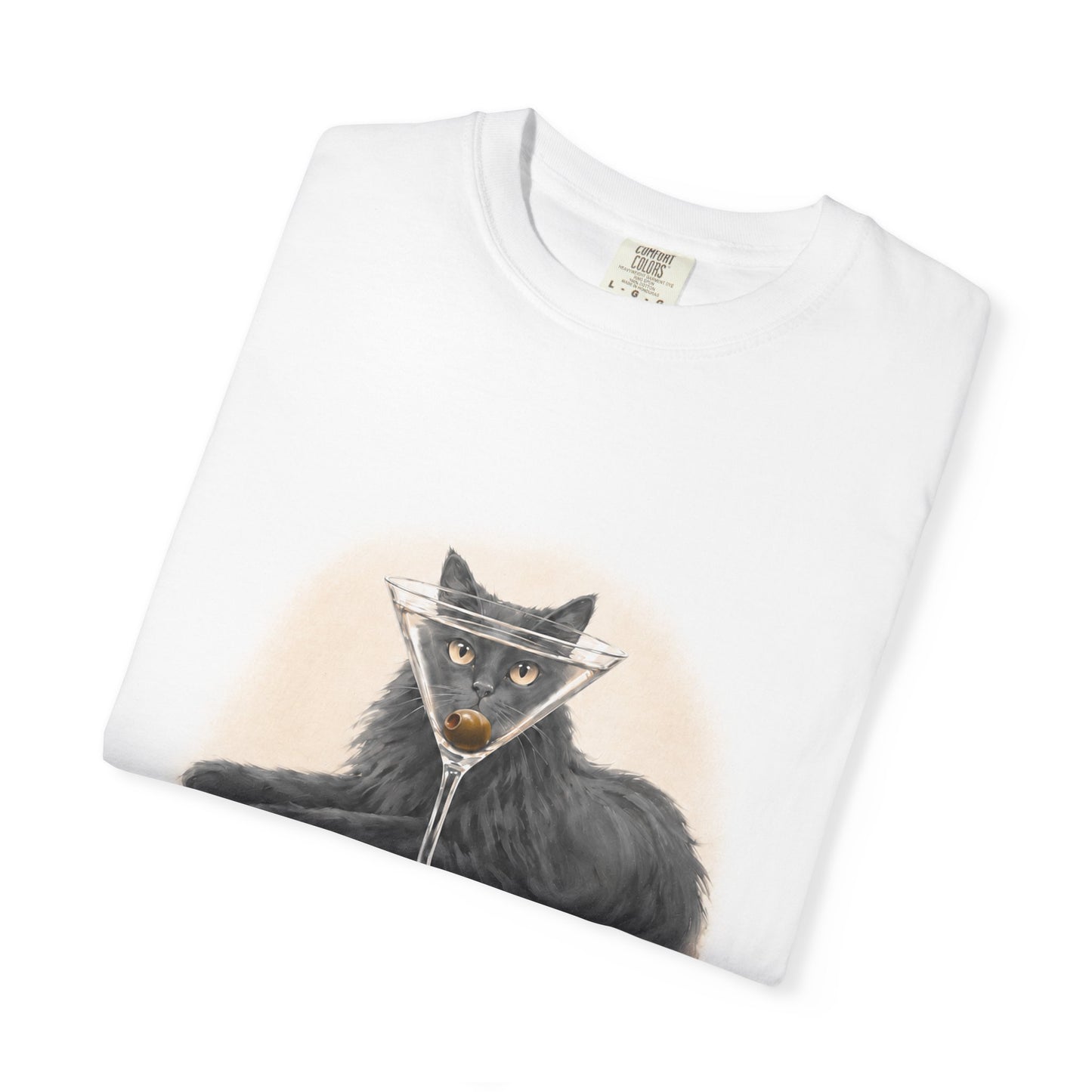 Catini Martini T Shirt — Cat with Martini Graphic Tee