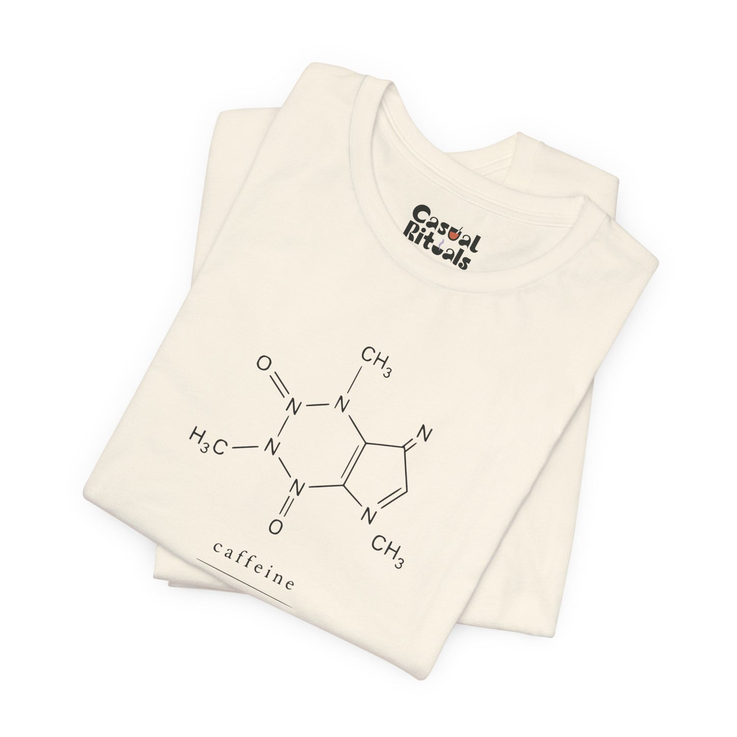 Caffeine Molecule T‑Shirt — “It’s OK to Have a Third Coffee” Graphic Tee